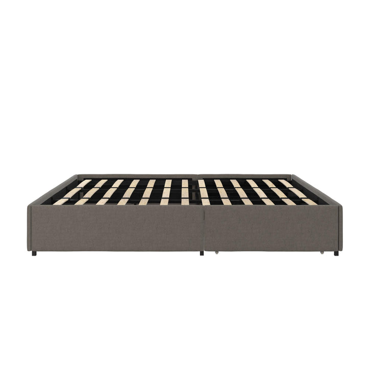 Best Platform Bed with storage -  Grey Linen 