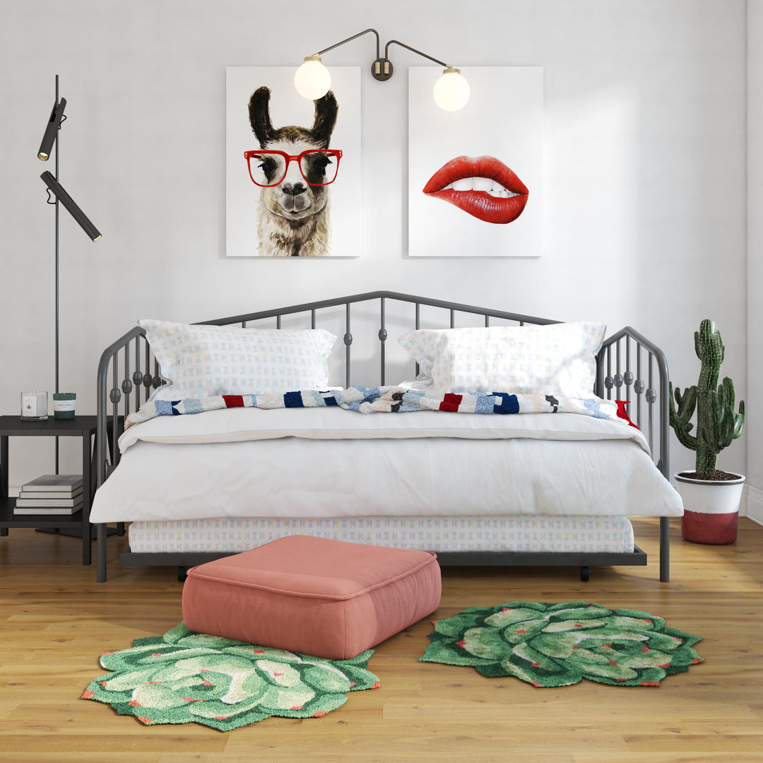 Bushwick Metal Daybed & Trundle - Gray - Twin