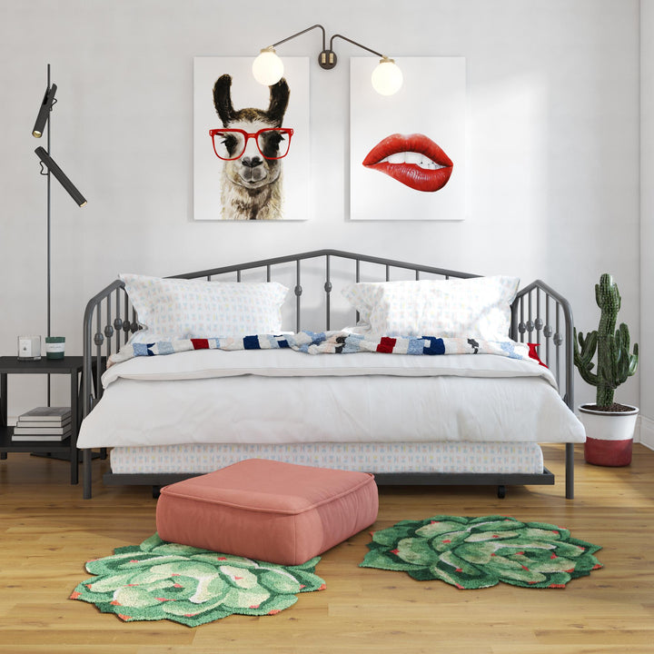 Bushwick Metal Daybed & Trundle - Gray - Twin