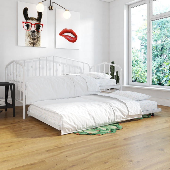 Bushwick Metal Daybed & Trundle - White - Twin