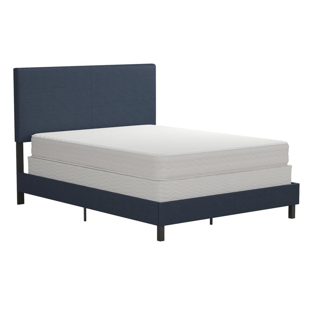 Best Upholstered Bed with Sturdy Frame -  Navy  -  Queen