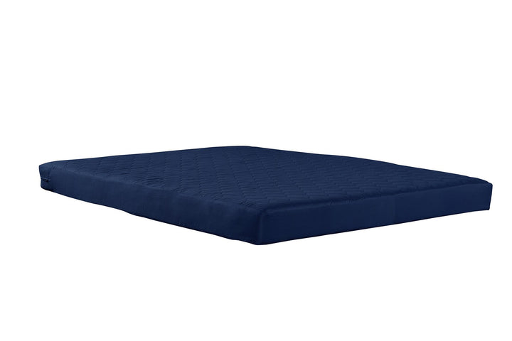 Dana 6 Inch Quilted Mattress with Removable Cover and Thermobonded Polyester Fill - Blue - Full