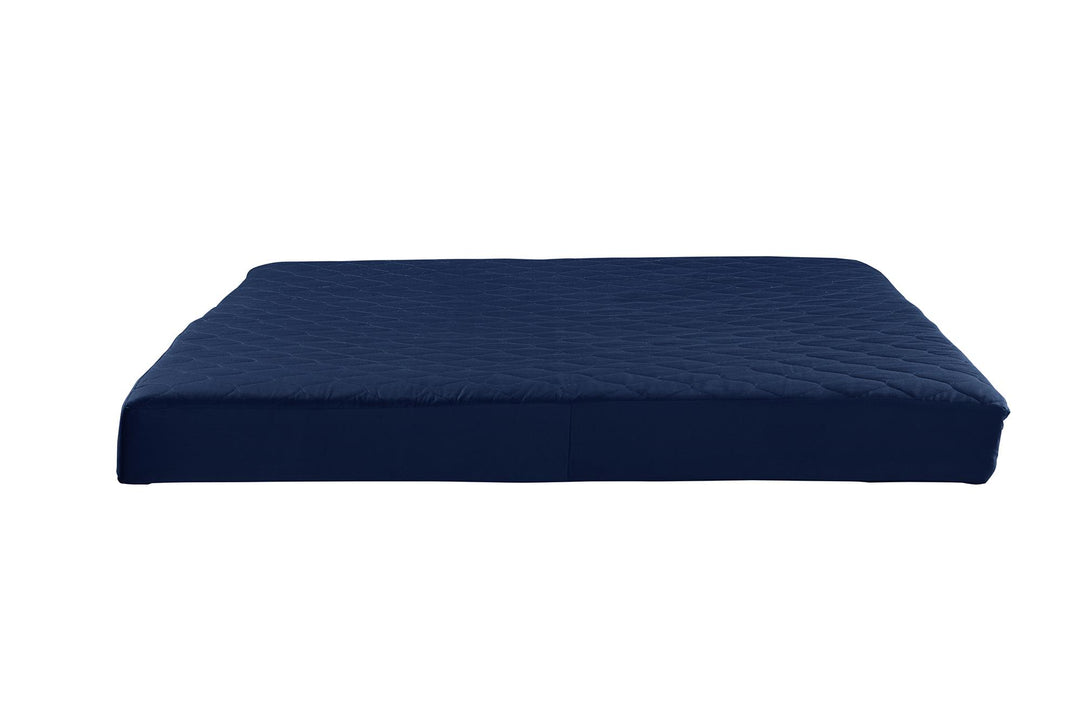 Dana 6 Inch Quilted Mattress with Removable Cover and Thermobonded Polyester Fill - Blue - Full