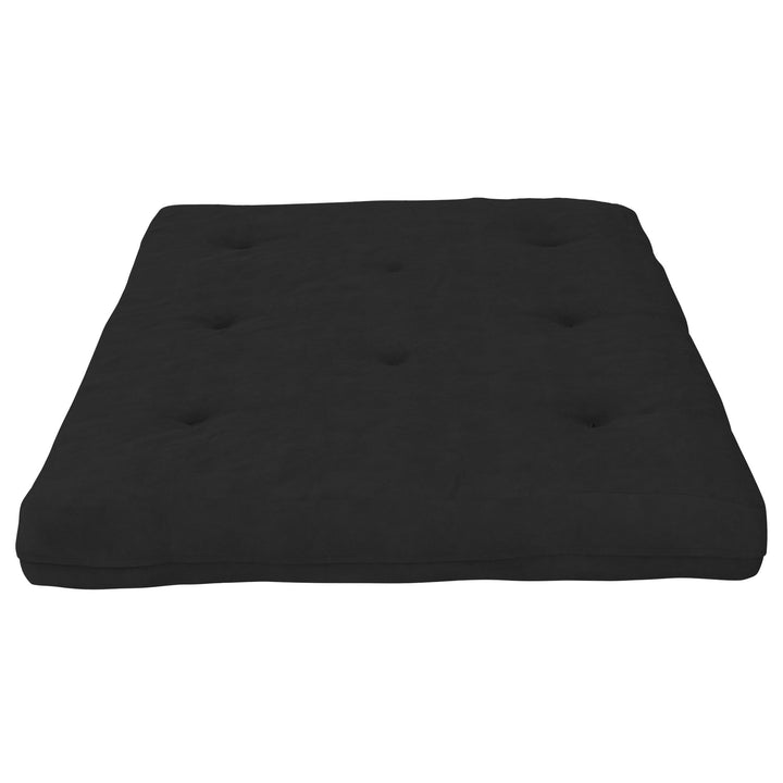 Eve 8 Inch Thermobonded High Density Polyester Fill Futon Mattress - Black - Full