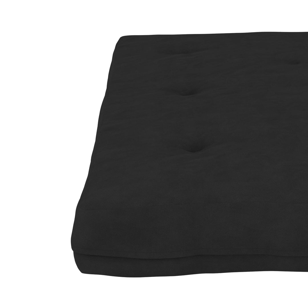 Eve 8 Inch Thermobonded High Density Polyester Fill Futon Mattress - Black - Full