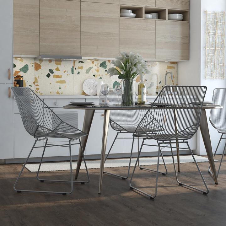 Modern metal framed chair Ellis -  Gray
