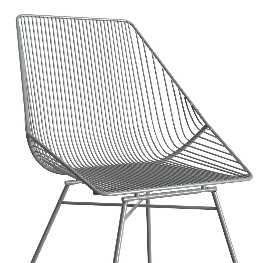 Stylish Ellis metal chair -  Gray