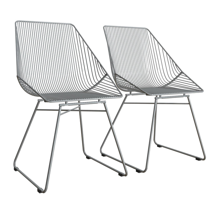 Ellis chair with metallic finish -  Gray