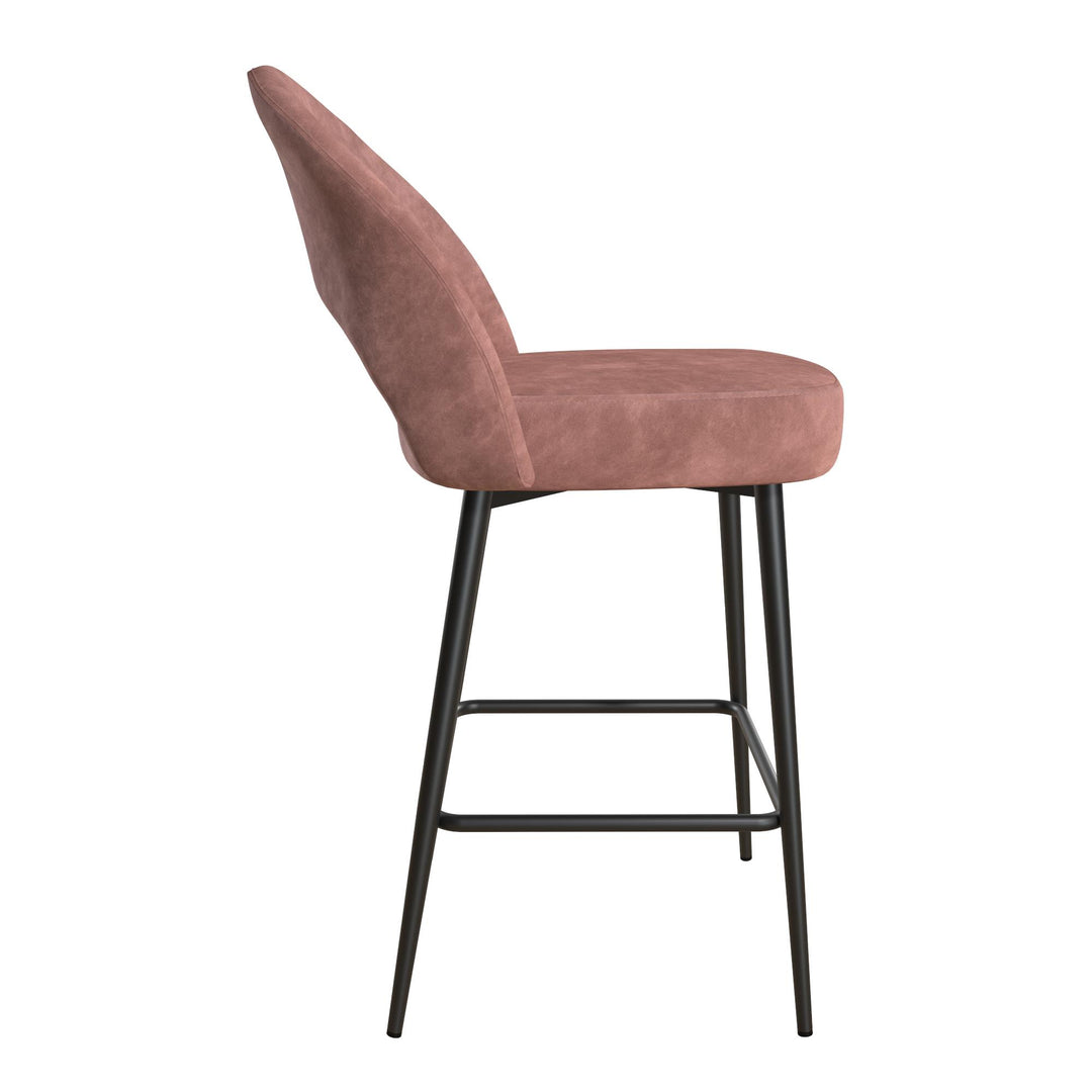 Comfortable Alexi upholstered counter stool -  Blush
