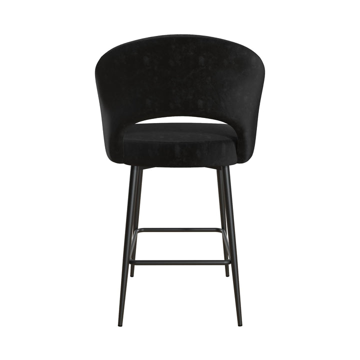 Counter stool with upholstery -  Black