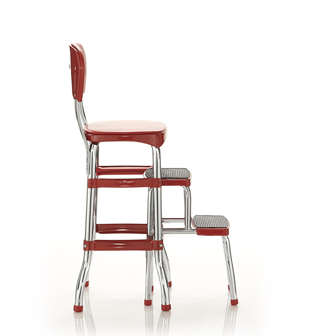 Stylaire Chair + 2-Step Stool -  Red 