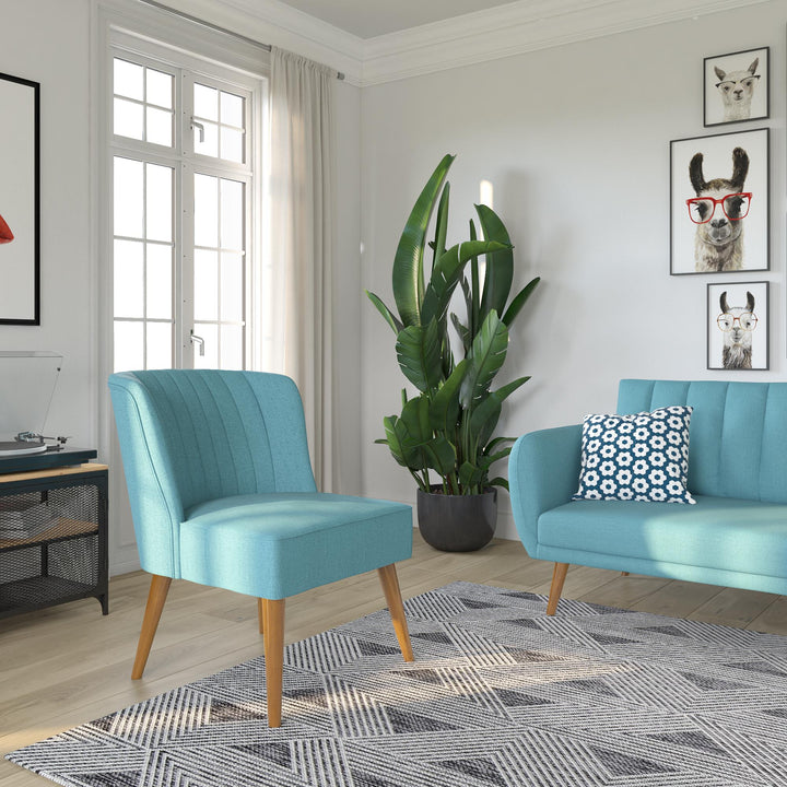 Modern Brittany Accent Chair Design -  Light Blue