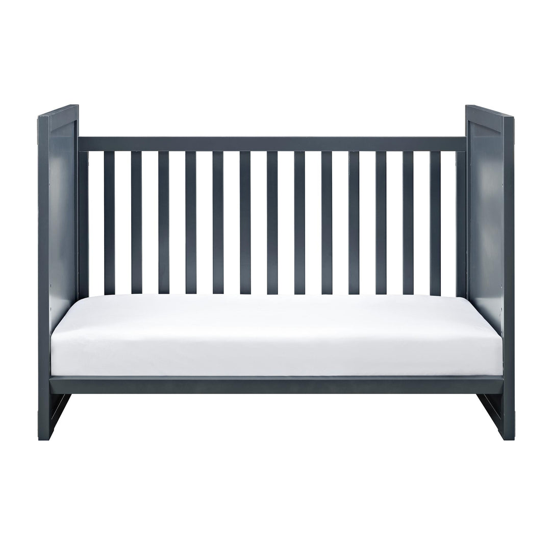 2 in 1 Convertible Crib Miles with 4 Adjustable Mattress Positions -  Graphite Blue