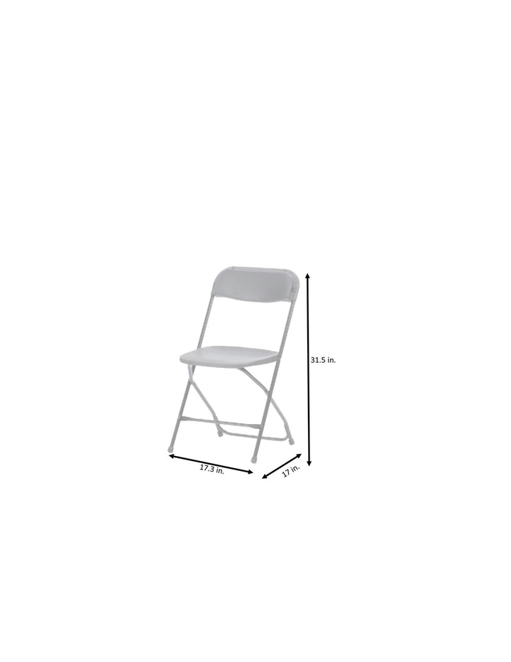 ZOWN 8-Pack Commercial Plastic Folding Chair -  Black 