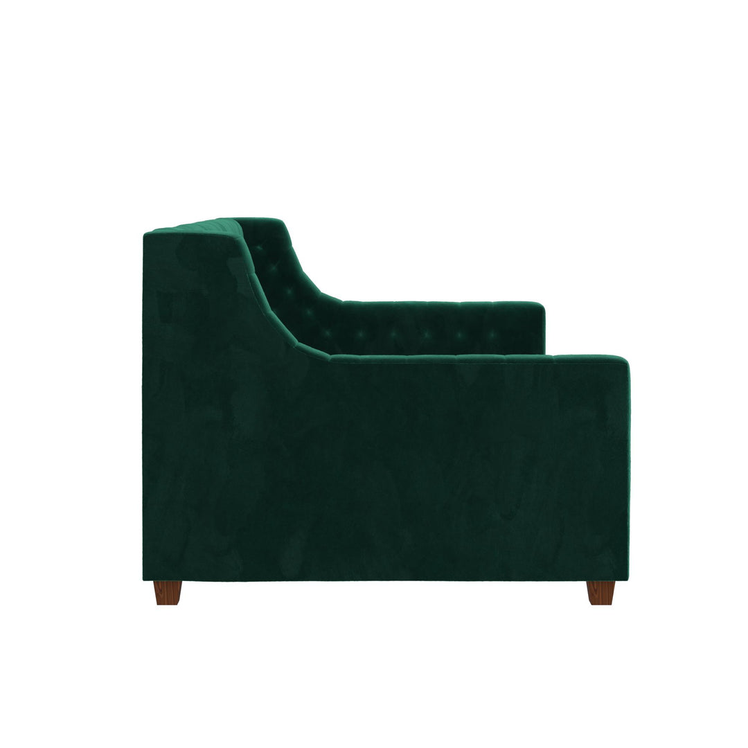 Best Upholstered Daybed with Diamond Tufting -  Green  -  Twin