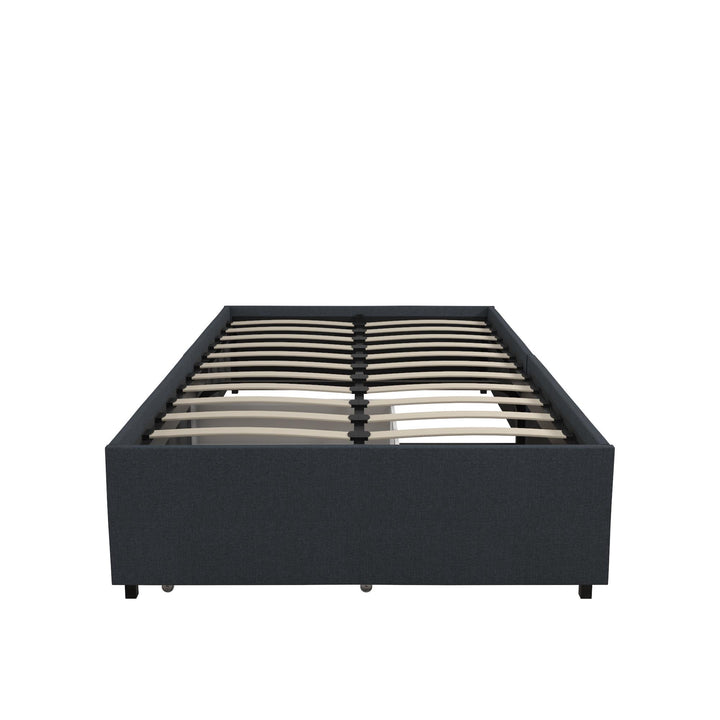 platform beds with storage drawers - Blue - Twin Size