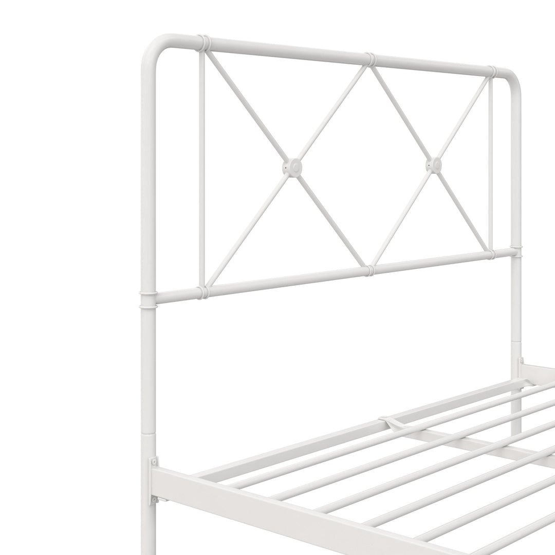 metal bed frame - White - Full Size