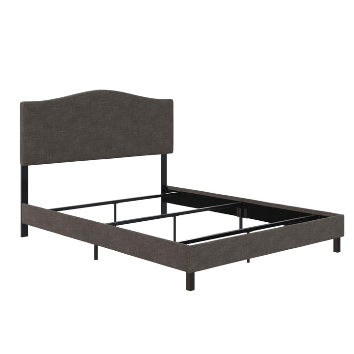 curved wood bed frame - Gray - Full Size