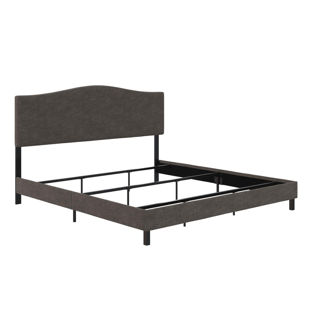 curved wood bed frame - Gray - King Size