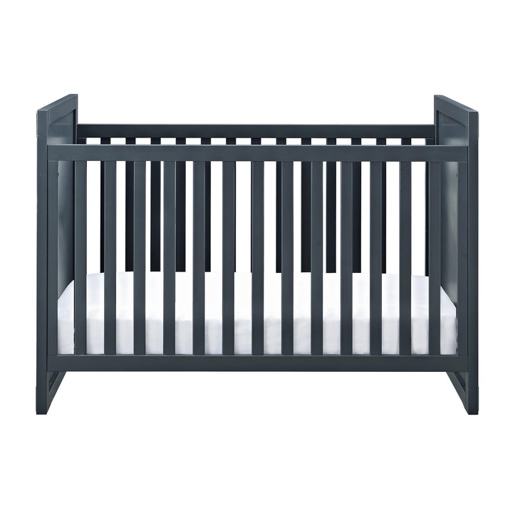 Miles 2 in 1 Convertible Crib with 4 Adjustable Positions -  Graphite Blue