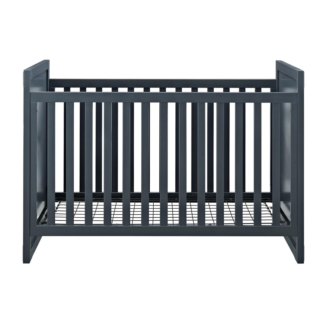 Miles 2 in 1 Convertible Crib with 4 Adjustable Mattress Positions  -  Graphite Blue