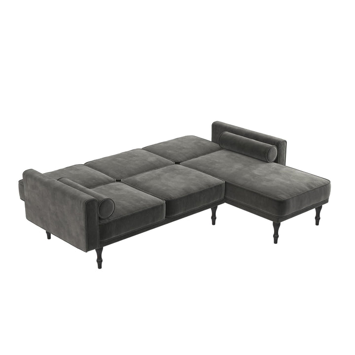 futon sofa bed for small spaces - Gray