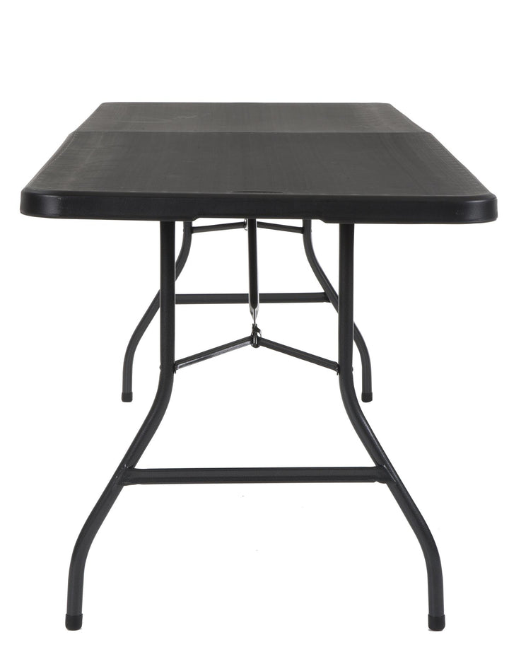 8 foot fold-in-half table - Black