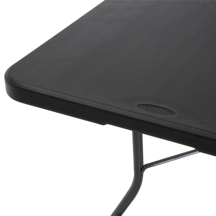 8 ft center fold table - Black