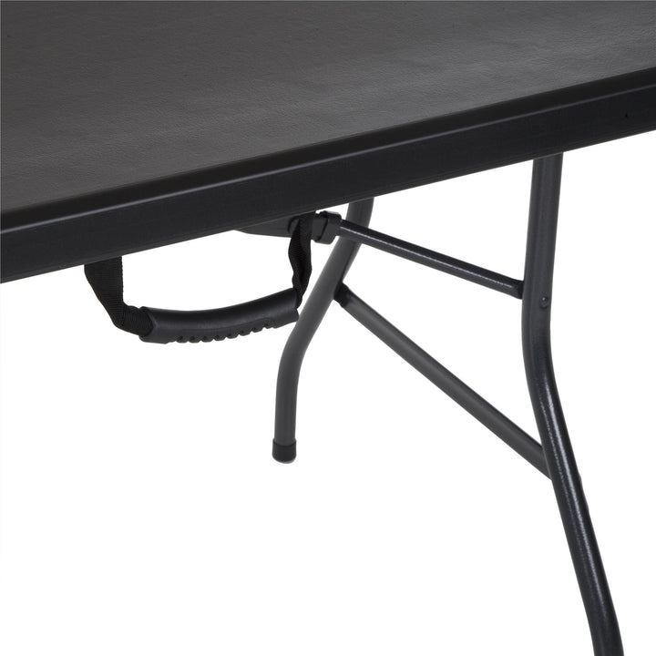 8 ft fold in half table - Black