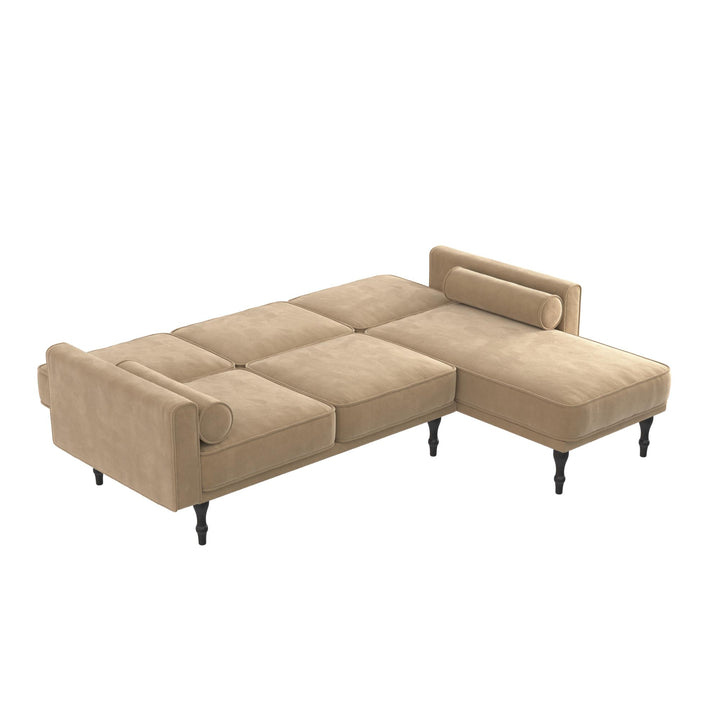 futon sofa bed for small spaces - Tan