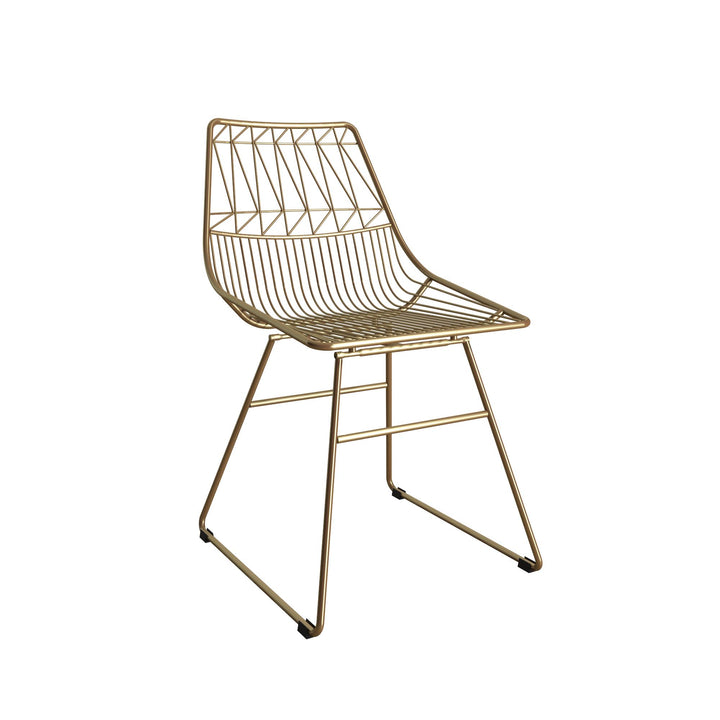 Wireframe dining chair Astrid -  Gold