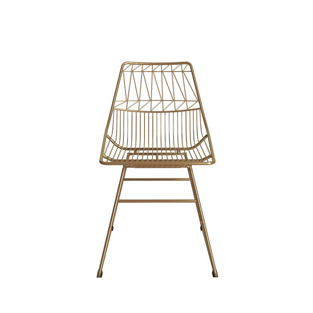 Astrid Wire Metal Dining Chair  -  Gold