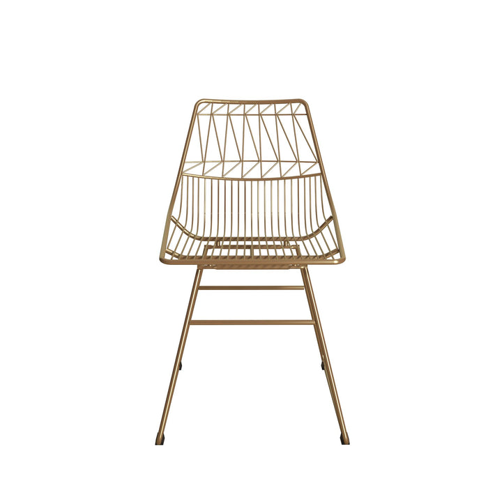 Astrid Wire Metal Dining Chair  -  Gold