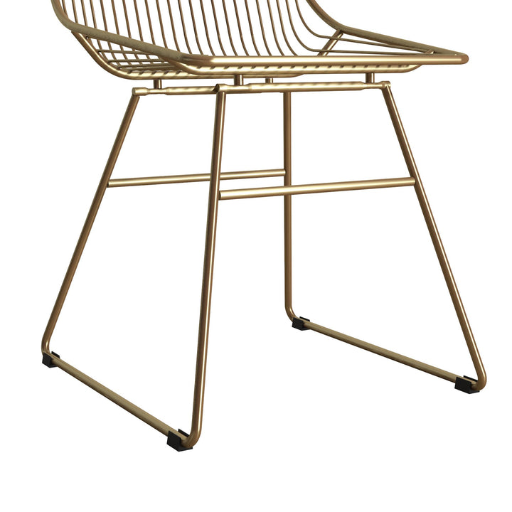 Astrid metal chair for modern homes -  Gold