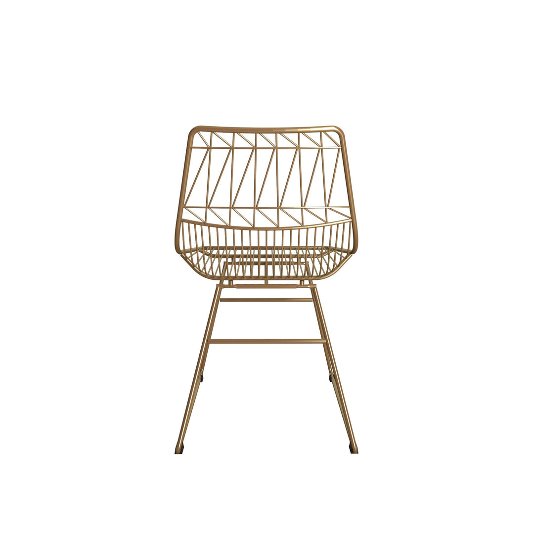 Astrid chair for contemporary dining -  Gold