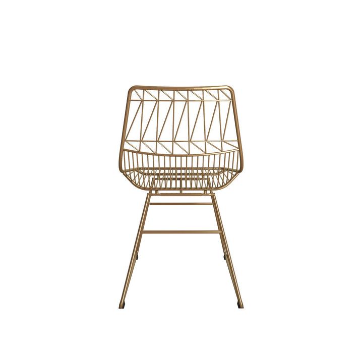 Astrid chair for contemporary dining -  Gold