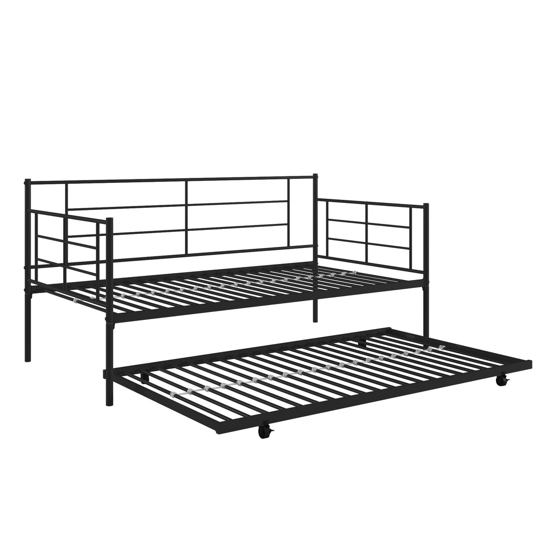 Praxis Metal Daybed with Trundle - Black - Twin