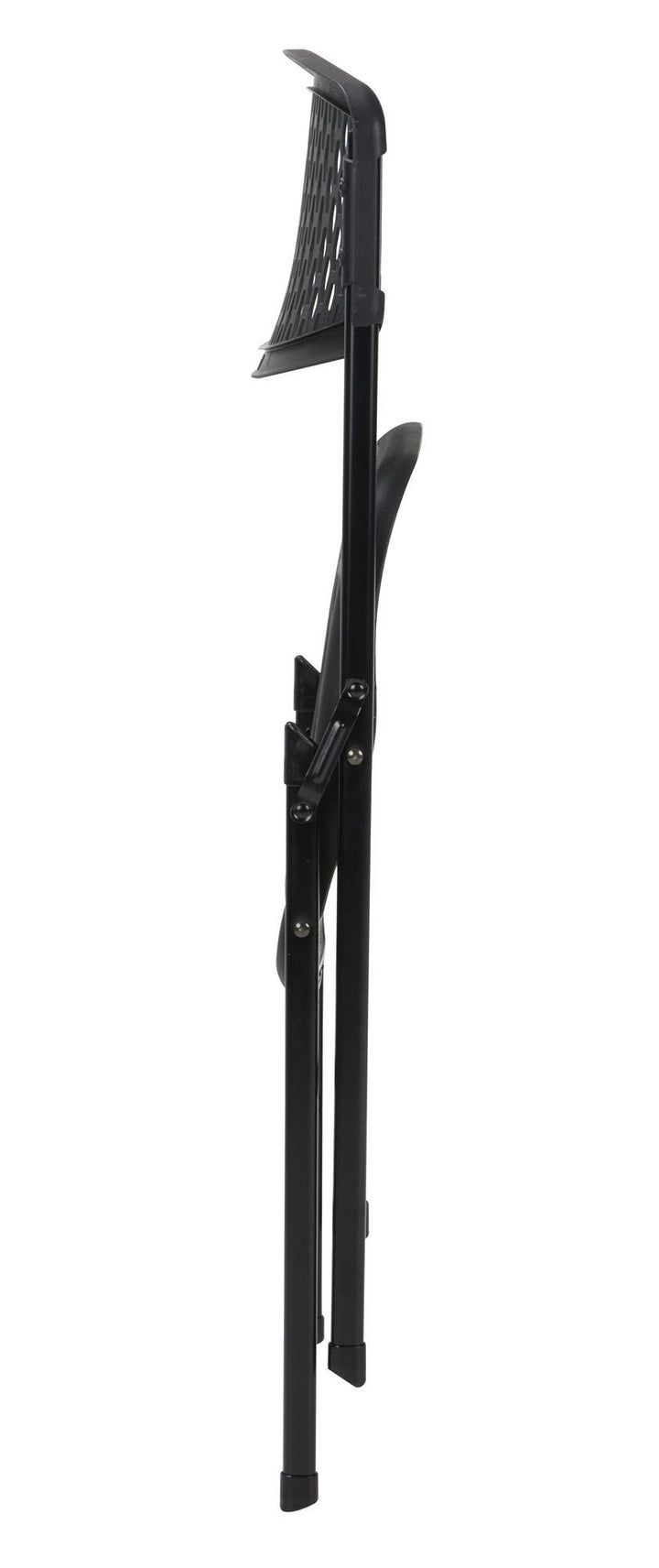 Set of 4 Ultra Comfort XL Plastic Folding Chair -  Black 