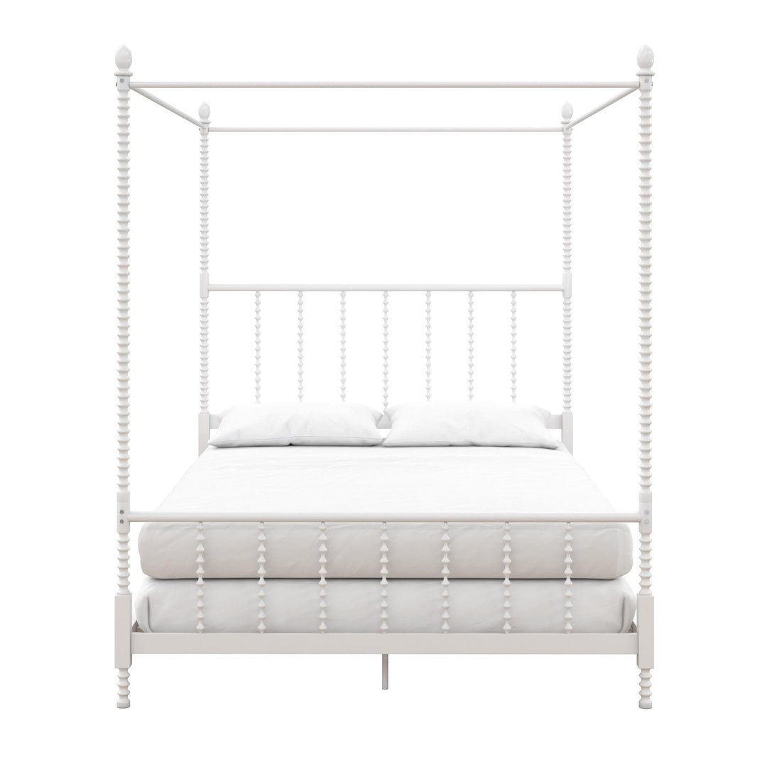 Best Jenny Lind Bed with Twist Spindles -  White  -  Full