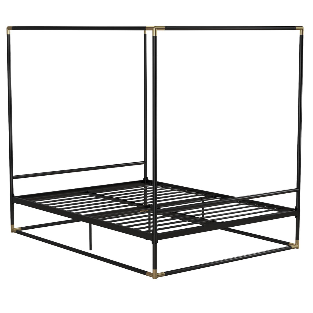 Best comfortable canopy metal bed -  Black 