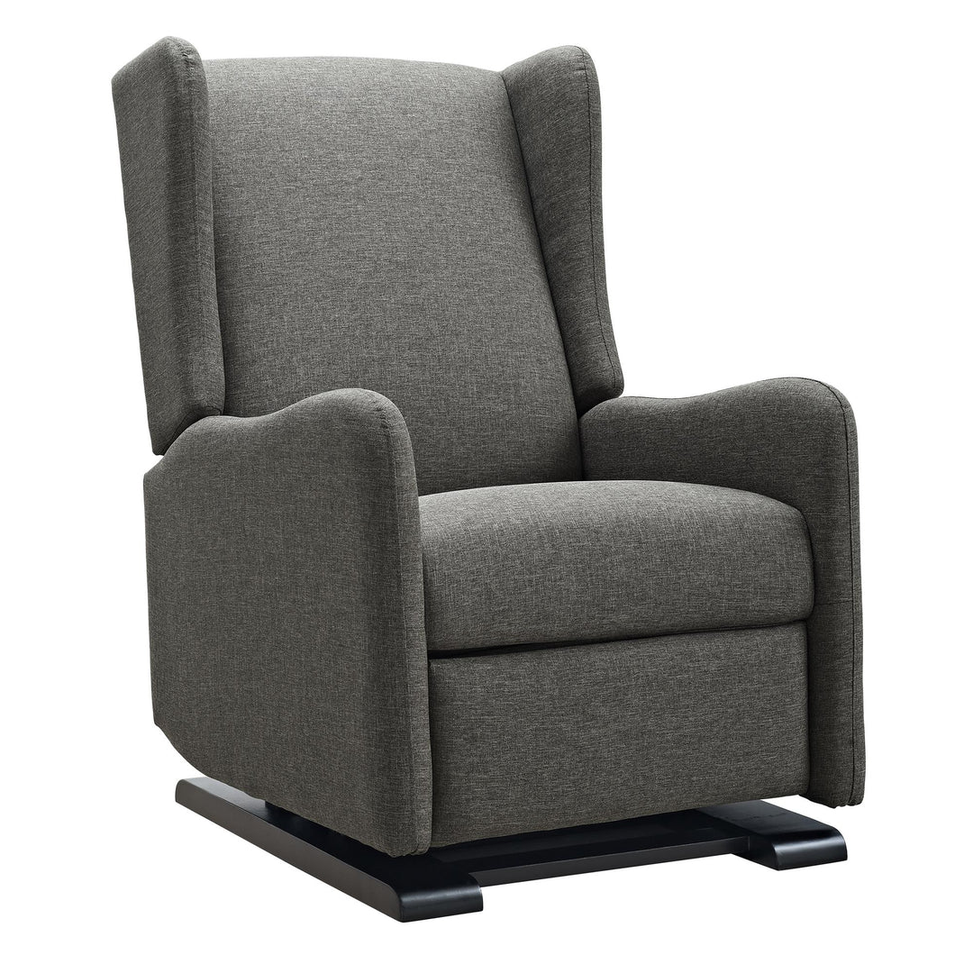 Rylee Upholstered Tall Wingback Glider Recliner Chair  -  Light Gray