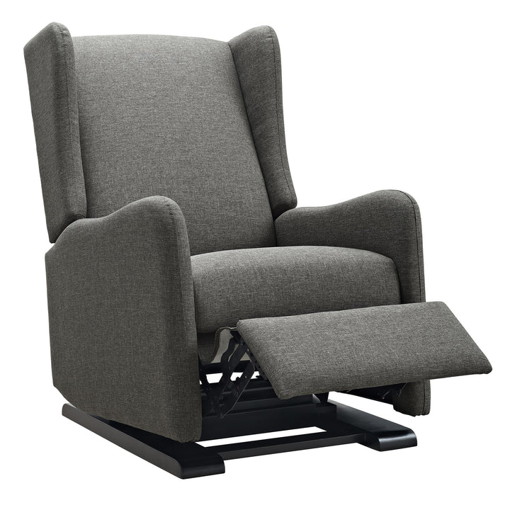 Rylee Upholstered Tall Wingback Glider Recliner Chair - Gray