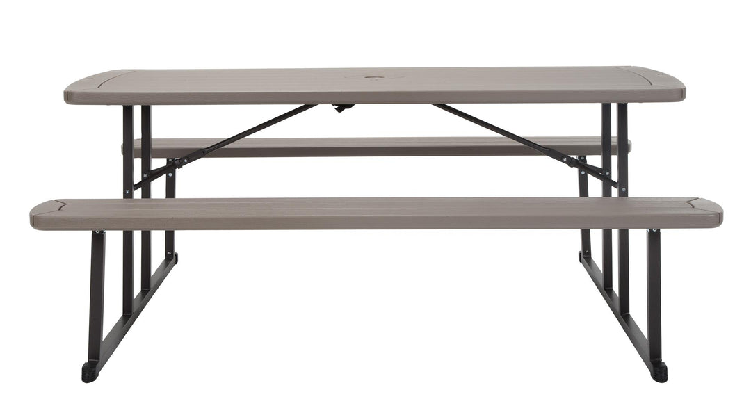 6 foot folding picnic table - Taupe