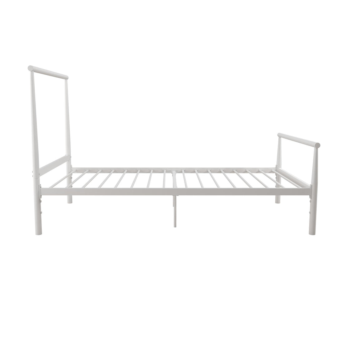 modern metal bed frame - White - Twin