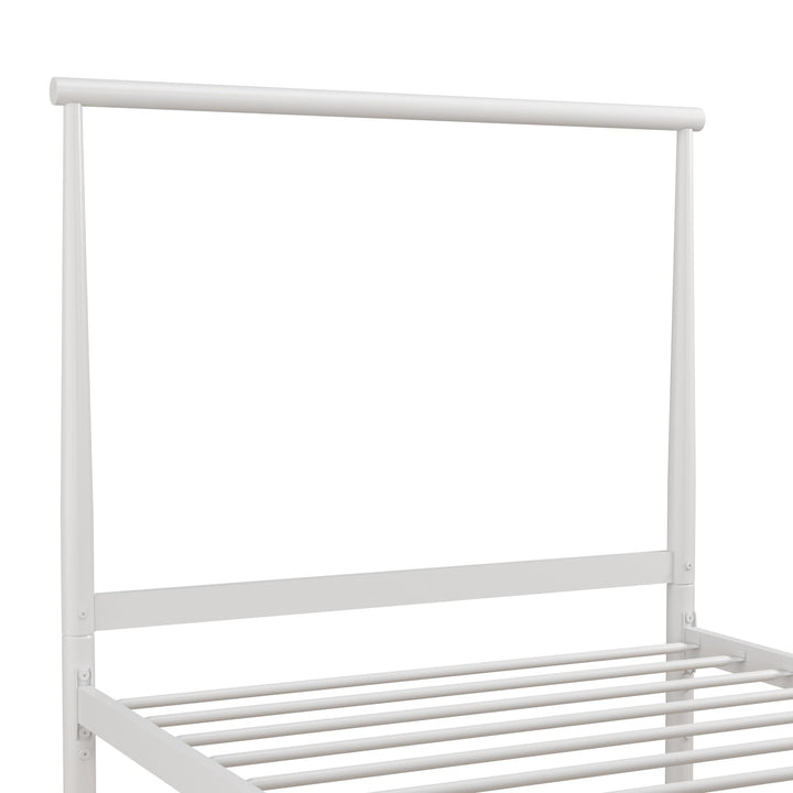 modern metal bed frame queen - White - Twin