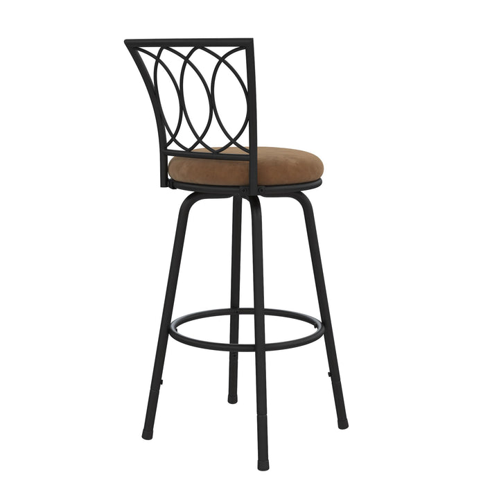 Arcadio Upholstered Barstool with Height Adjustments -  Tan