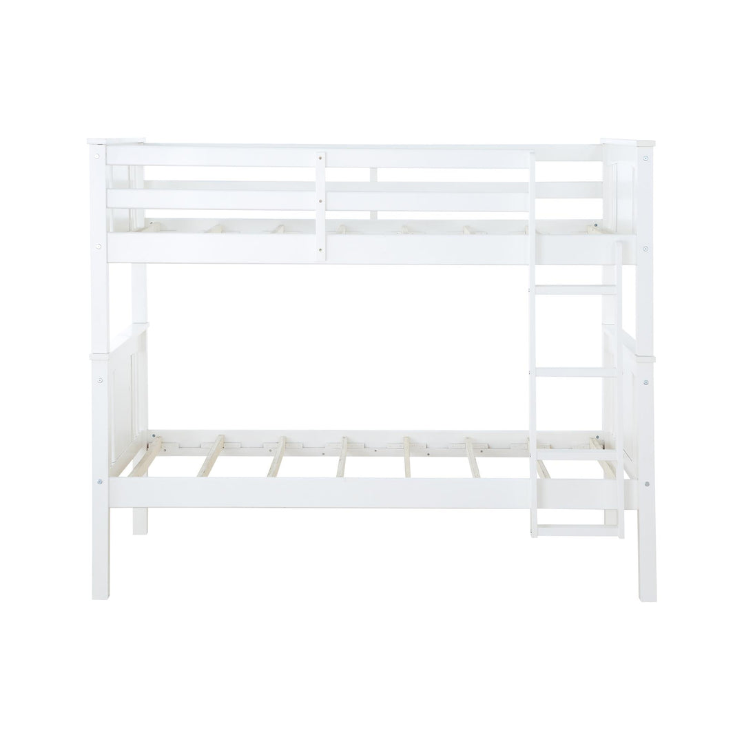Dylan Wooden Bunk Bed with Wood Slats Twin over Twin -  Espresso