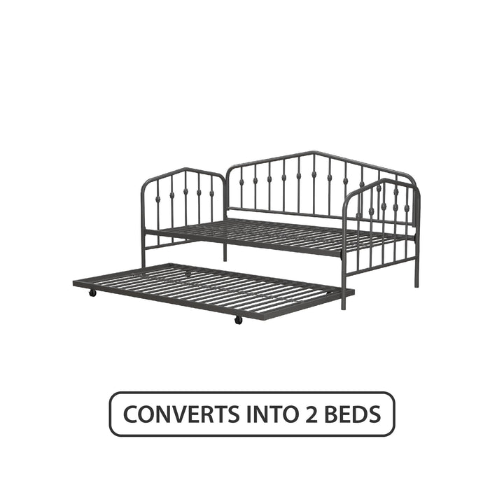 Bushwick Metal Daybed & Trundle - Gray - Twin