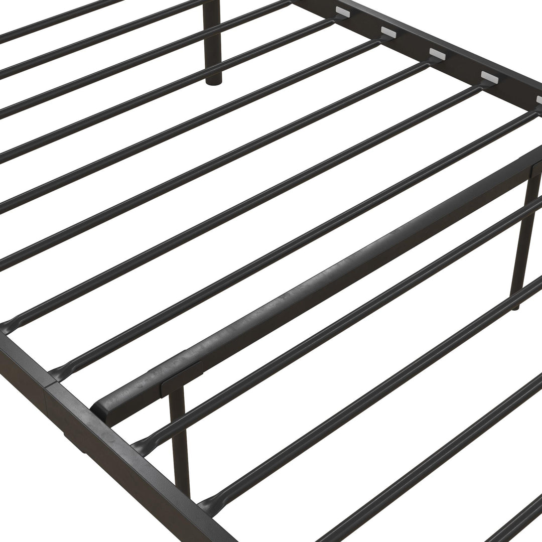 Modern Manila Metal Canopy Bed -  Black  -  Twin