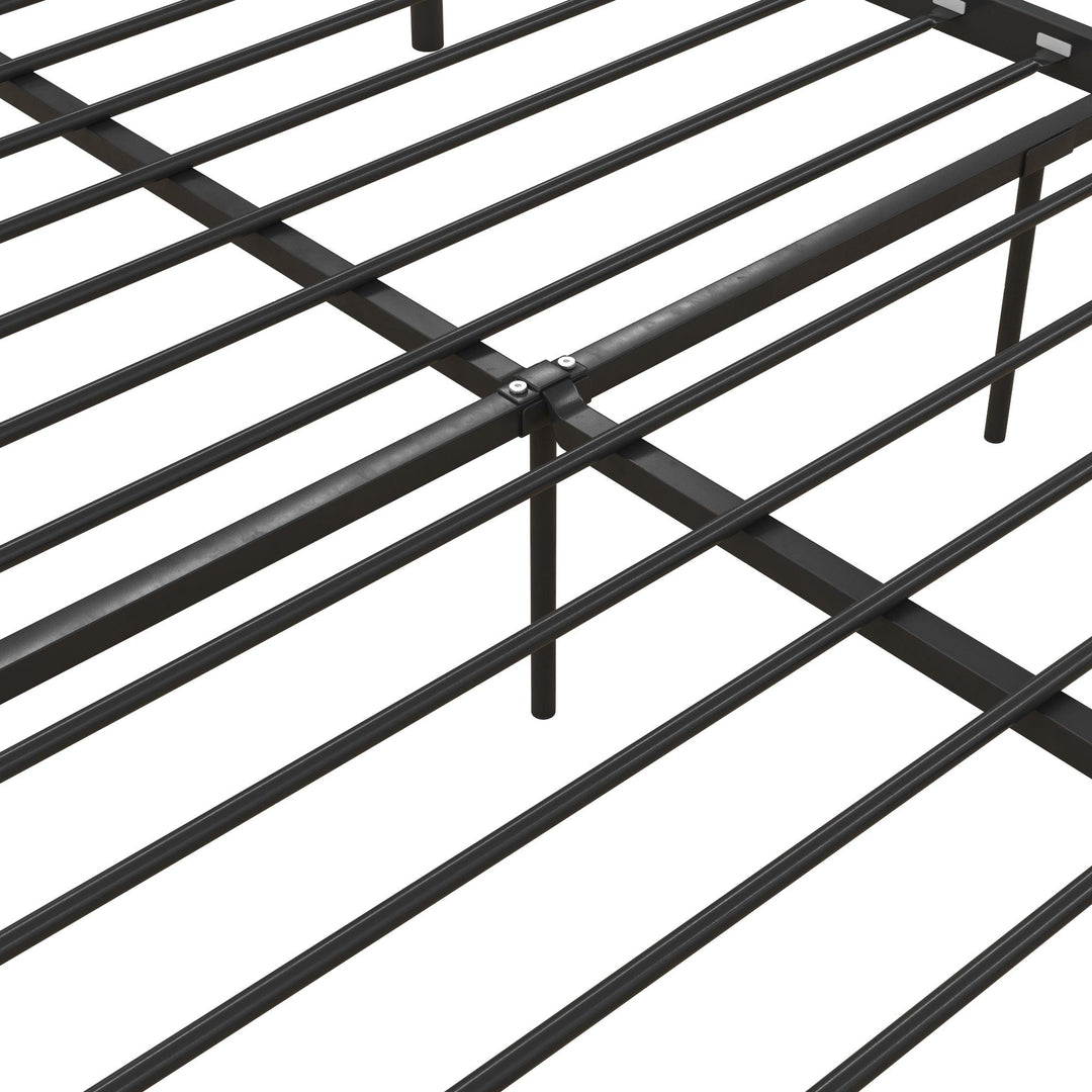 Modern Manila Metal Canopy Bed -  Black  -  Queen